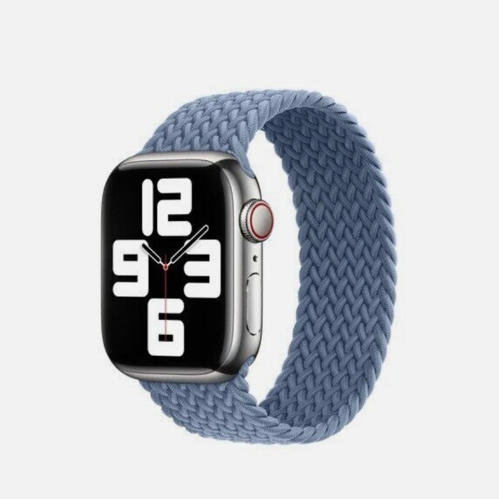 **New Sealed in Box** Apple Watch Band 45mm Braided Solo Loop -Slate Blue size 8